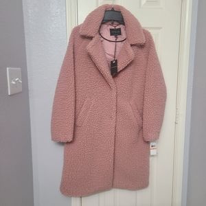 Faux Shearling Snap Button CoatLUCKY BRAND